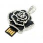 Enfain® Black Crystal Rose Flower Pendant Necklace Style 8GB USB Flash Pendrive Memory Stick