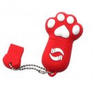 Enfain® Cute Animal Paw keychain USB Flash Drive Cartoon USB 2.0 Memory Stick U Disk (8GB, Red)