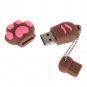 Enfain® Cute Animal Paw keychain USB Flash Drive Cartoon USB 2.0 Memory Stick U Disk (8GB, Brown)