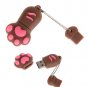 Enfain® Cute Animal Paw keychain USB Flash Drive Cartoon USB 2.0 Memory Stick U Disk (8GB, Brown)
