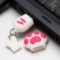 Enfain® Cute Animal Paw keychain USB Flash Drive Cartoon USB 2.0 Memory Stick U Disk (16GB, White)