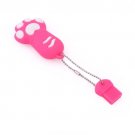 Enfain® Cute Animal Paw keychain USB Flash Drive Cartoon USB 2.0 Memory Stick U Disk (16GB, Rose)