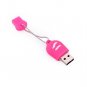 Enfain® Cute Animal Paw keychain USB Flash Drive Cartoon USB 2.0 Memory Stick U Disk (16GB, Rose)