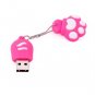 Enfain® Cute Animal Paw keychain USB Flash Drive Cartoon USB 2.0 Memory Stick U Disk (16GB, Rose)