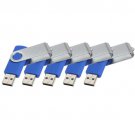 Enfain® 5pcs Cheap Bulk Giveaway Swivel Waterproof Usb 2.0 Flash Drive Memory Stick(64MB,Blue)