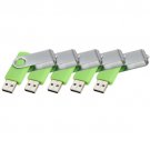 Enfain® 5pcs Cheap Bulk 512MB Green Swivel Waterproof Usb 2.0 Flash Drive Memory Stick