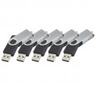 Enfain® 5pcs Swivel Design Waterproof USB Flash Drive 2.0 Memory Stick Fold Storage(1gb, Black)
