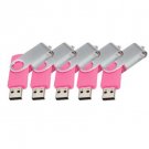 Enfain® 5pcs Nice Pink Swivel Design New Waterproof 16GB Usb 2.0 Flash Drive Memory Stick
