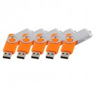 Enfain® 5pcs Orange Swivel Design Waterproof 256MB Usb 2.0 Flash Drive Memory Stick Thumb Stick Pen