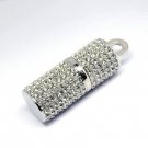 Enfain® 8GB Crystal Lipstick Case Jewelry USB Flash Memory Drive U Disk with Necklace