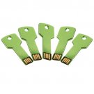 Enfain® 5Pcs 1GB Bulk Promotional Metal Key USB Flash Drive 2.0 Memory Stick Pen Drive(Green)