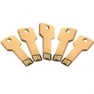 Enfain® 5Pcs 1GB Bulk Promotional Metal Key USB Flash Drive 2.0 Memory Stick Pen Drive(Gold)
