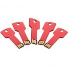 Enfain® 5Pcs 4GB Metal Key USB 2.0 Flash Drive Memory Stick Pen Drive Multi Color Choice (Red)