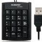 Enfain® 5 pcs USB 19 Keys Black Color Numeric Numerical Keypad Keyboard Pad