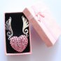 Enfain&Acirc;&reg; Pink Crystal Pendant Angel Heart USB Flash Drive 2.0 8gb Memory Stick U Disk with Necklace