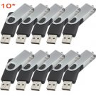 Print Logo for Free-100pcs Promotion Black Swivel 128MB USB Flash Drive 2.0