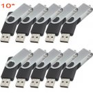 Promotion Black Swivel Print Logo for Free-100pcs 256MB USB Flash Drive 2.0