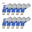 Blue Swivel Custom Print Logo for Free-100pcs 2GB USB Memory Stick 2.0