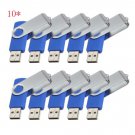 Print Logo for Free-100pcs Bulk Blue Swivel 64MB USB Flash Memory Thumb Drive