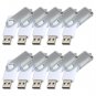 Print Logo for Free-100pcs White Blue Swivel 64MB USB Flash Memory Thumb Drive