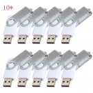 Print Logo for Free-100pcs Promotion White Swivel 128MB USB Flash Drive Memory Stick  2.0