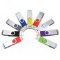 Print Logo for Free-100pcs 4GB White Swivel Custom USB Memory Stick 2.0