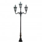 STUNNING QUINCY MARKET GARDE STREET LIGHT 3  LAMP POST,45'' X 12'' X  128''TALL.