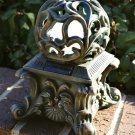 ADORABLE SOLAR LIGHT GARDEN GLOBE IN FAUX STONE,8''.