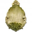 GORGEOUS GARDEN SCALLOPED WHITE MOSS FIBER STONE WALL PLANTER,18''TALL