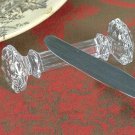 STUNNING SET OF 4 CRYSTAL KNIFE REST,3''.