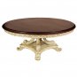 STUNNING SOLID MAHOGANY WOOD,PARCHMENT SHADE BASE DINING TABLE,72''DIAM X 30'