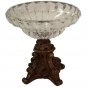 FABULOUS ANTIQUE STYLE FANCY GLASS PEDESTAL VASE, 12''DIAMETER X 12''TALL..