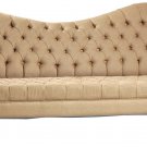 CHIC SHABBY LARGE FRENCH SALON STYLE LINEN TUFTED SOFA,98''L X 45''D X 40''H.