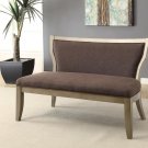 CHIC SHABBY NEW FRENCH STYLE BROWN  LINEN SETTEE,50''LONG