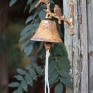 ADORABLE CAST IRON RUSTIC BIRD DOOR BELL ,5'' X 6''H.