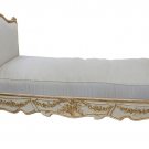 ELEGANT ITALIAN COUTURE VENETIAN GILT PAINTED BENCH/DAYBED,84'' X 44'' X 50''H.