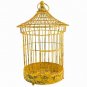 AWESOME CHIC SHABBY YELOW CANARY BIRD CAGE/GAZEBO/PLANTER, 17.5''TALL.