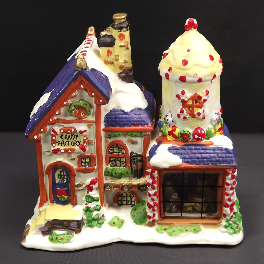 Candy Factory Christmas Village Store Collection Vintage Display Window ...