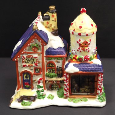 Candy Factory Christmas Village Store Collection Vintage Display Window Ceramic