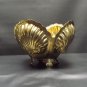 Vintage Brass Clam Sea Shell Pot Planter Mid Century Modern Hollywood Regency
