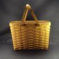 Longaberger Magazine Basket With Plastic Protector 15.5 x 9 x 11 Double Handles
