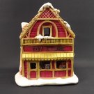 Vintage Christmas Village Red Toy Story Hand Painted Detail Ceramic