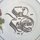 calligraphy on porcelain plate