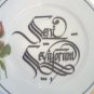 calligraphy on porcelain plate