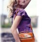 Solid Color Faux Leather Twist Lock Satchel Bag(A)