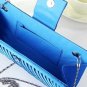 Solid Color Ruched Rhinestone Decor Chain Link Clutch