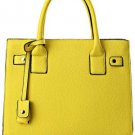 Faux Leather Top Handle Stylish Tote Handbag