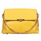 Faux Leather Twist Lock Shoulder Bag