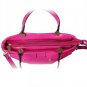 Fuchsia Pu Top Handle Zipper Closure Tote Bag