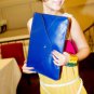 Blue Pu Envelope Shoulder Handbag